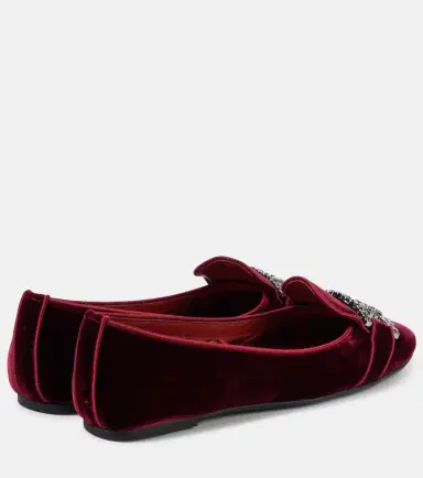 Tod's Kate embellished velvet ballet flats | Thumbnail 2