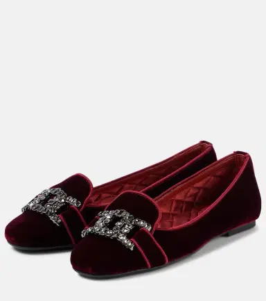 Tod's Kate embellished velvet ballet flats | Thumbnail 3