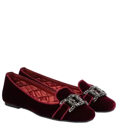 Tod's Kate embellished velvet ballet flats | Thumbnail 1