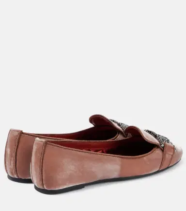 Tod's Kate embellished velvet ballet flats | Thumbnail 4