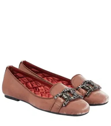 Tod's Kate embellished velvet ballet flats | Thumbnail 1