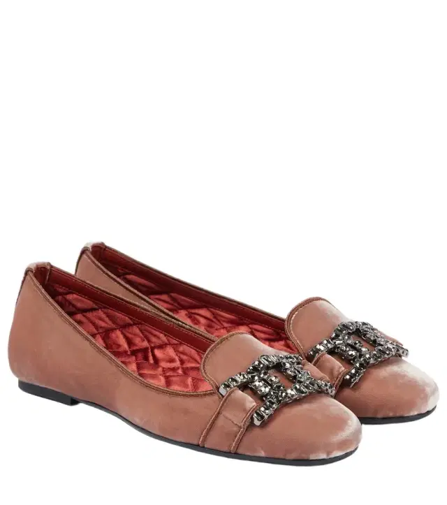 Tod's Kate embellished velvet ballet flats