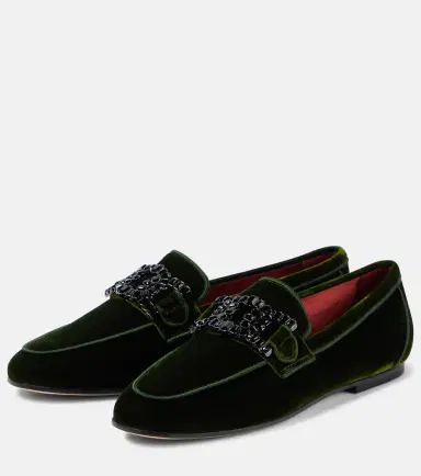 Tod's Kate embellished velvet loafers | Thumbnail 3 Tod's Kate embellished velvet loafers | Thumbnail 3
