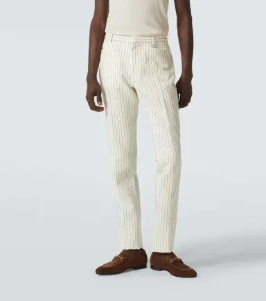Tom Ford Dyllan pinstripe wool and silk suit pants | Thumbnail 2 Tom Ford Dyllan pinstripe wool and silk suit pants | Thumbnail 2