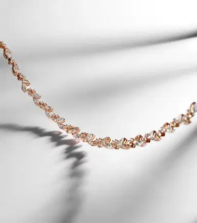 Kamyen Leaf 18kt rose gold and enamel choker with diamonds | Thumbnail 3