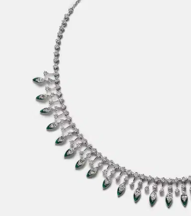 Kamyen Drop 18kt white gold and enamel choker with diamonds | Thumbnail 4 Kamyen Drop 18kt white gold and enamel choker with diamonds | Thumbnail 4
