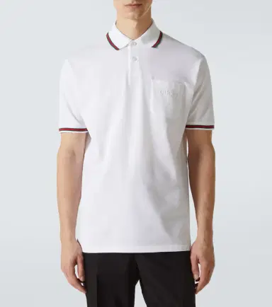 Gucci Web Stripe cotton-blend piqué polo shirt | Thumbnail 5