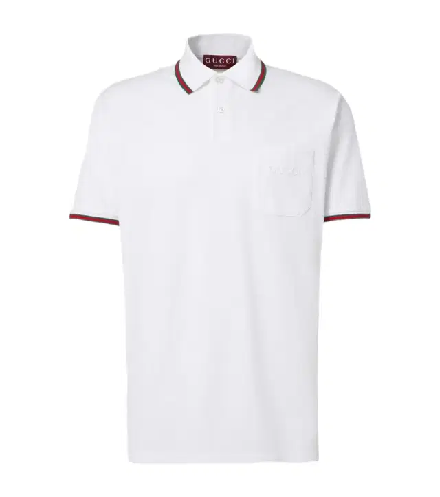 Web Stripe cotton-blend piqué polo shirt
