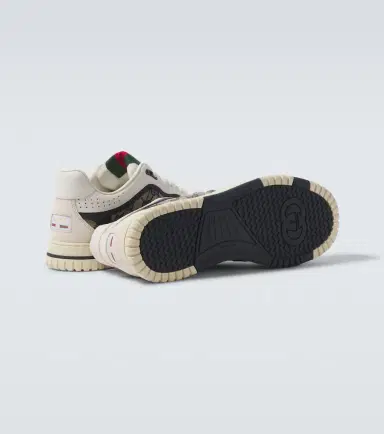 Gucci Re-Web leather sneakers | Thumbnail 6