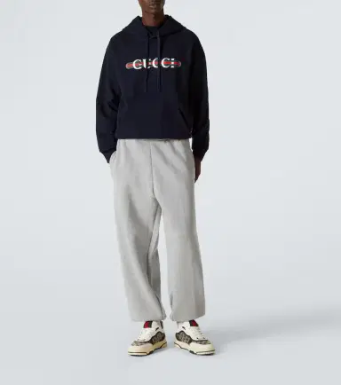 Gucci Logo cotton jersey hoodie | Thumbnail 4