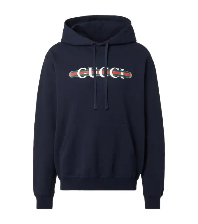 Logo cotton jersey hoodie