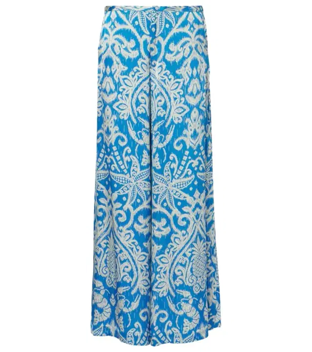 Poupette St Barth Clea high-rise printed wide-leg pants