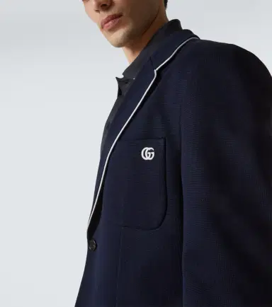 Gucci Double G cotton jersey blazer | Thumbnail 3 Gucci Double G cotton jersey blazer | Thumbnail 3
