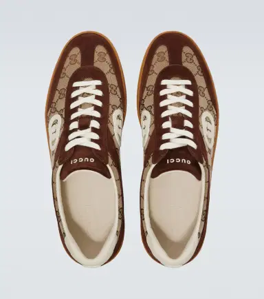 Gucci Interlocking G suede-trimmed sneakers | Thumbnail 2 Gucci Interlocking G suede-trimmed sneakers | Thumbnail 2