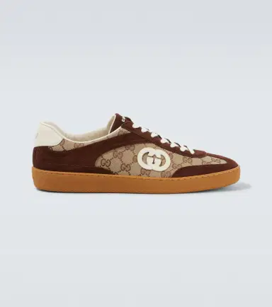 Gucci Interlocking G suede-trimmed sneakers | Thumbnail 4 Gucci Interlocking G suede-trimmed sneakers | Thumbnail 4