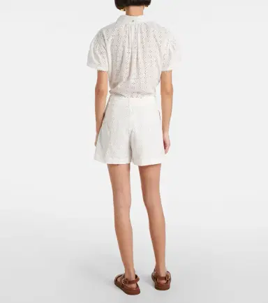 Poupette St Barth Chantal broderie anglaise cotton shorts | Thumbnail 4