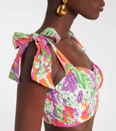 Poupette St Barth Carla printed halterneck crop top | Thumbnail 5