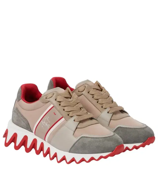 Christian Louboutin Nastroshark suede-trimmed sneakers