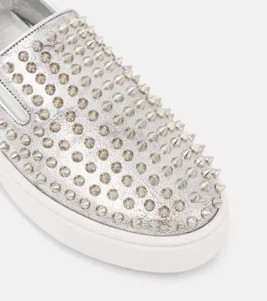 Christian Louboutin Spikeboat metallic leather slip-on sneakers | Thumbnail 3 Christian Louboutin Spikeboat metallic leather slip-on sneakers | Thumbnail 3