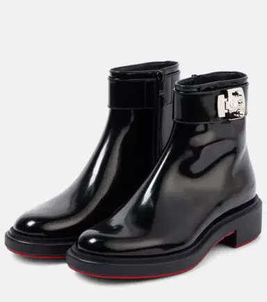 Christian Louboutin Urban Booty Lock polished leather ankle boots | Thumbnail 3