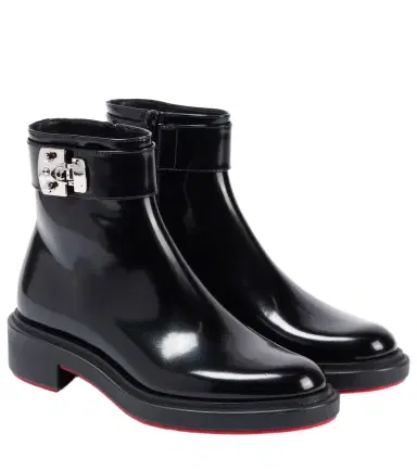 Christian Louboutin Urban Booty Lock polished leather ankle boots | Thumbnail 1