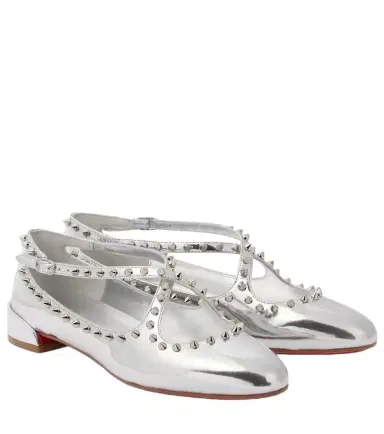 Christian Louboutin Pilouta Jane Spikes leather ballet flats | Thumbnail 1 Christian Louboutin Pilouta Jane Spikes leather ballet flats | Thumbnail 1