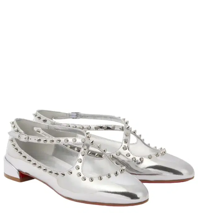 Christian Louboutin Pilouta Jane Spikes leather ballet flats