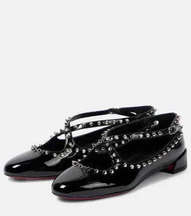 Christian Louboutin Pilouta Jane spiked patent leather ballet flats | Thumbnail 2