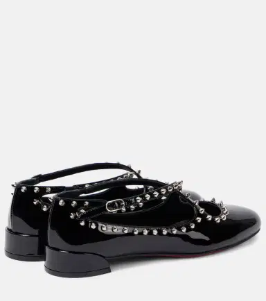 Christian Louboutin Pilouta Jane spiked patent leather ballet flats | Thumbnail 3