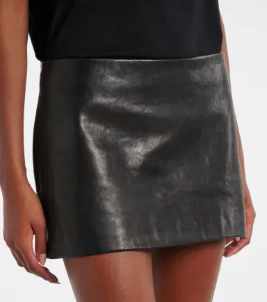 Khaite Jett leather miniskirt | Thumbnail 4