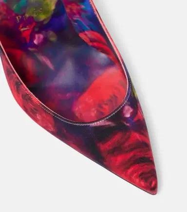 Christian Louboutin Kate 100 floral satin crêpe pumps | Thumbnail 4 Christian Louboutin Kate 100 floral satin crêpe pumps | Thumbnail 4
