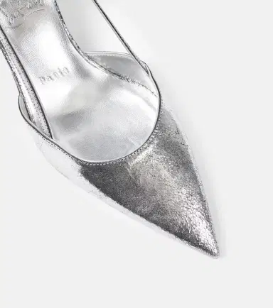 Christian Louboutin Condoroline 55 metallic leather slingback pumps | Thumbnail 5