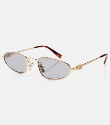 Miu Miu Logo oval sunglasses | Thumbnail 2