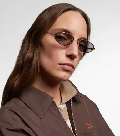 Miu Miu Logo oval sunglasses | Thumbnail 5