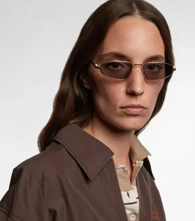 Miu Miu Logo oval sunglasses | Thumbnail 6