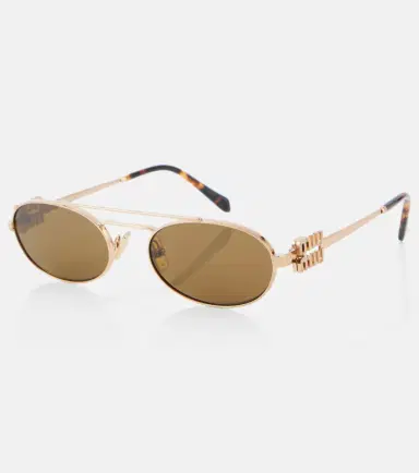 Miu Miu Logo oval sunglasses | Thumbnail 3
