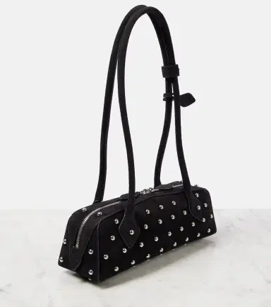 Alaïa Alaïa Le Teckel Small studded suede shoulder bag | Thumbnail 2 Alaïa Alaïa Le Teckel Small studded suede shoulder bag | Thumbnail 2