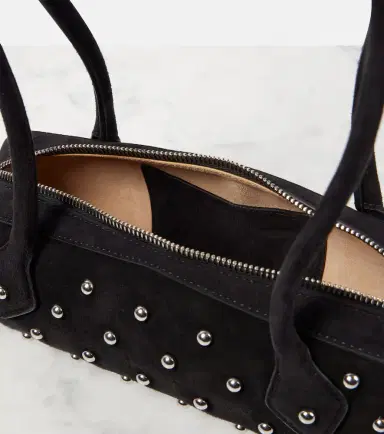 Alaïa Alaïa Le Teckel Small studded suede shoulder bag | Thumbnail 3 Alaïa Alaïa Le Teckel Small studded suede shoulder bag | Thumbnail 3