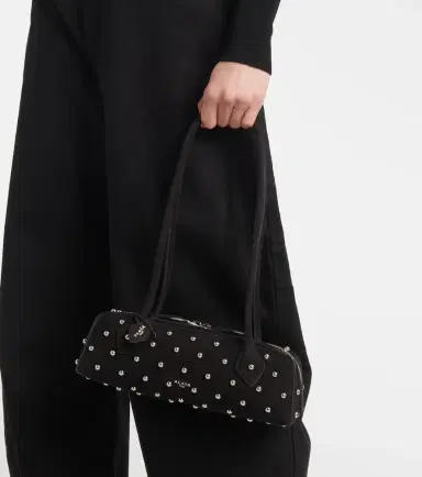 Alaïa Alaïa Le Teckel Small studded suede shoulder bag | Thumbnail 6 Alaïa Alaïa Le Teckel Small studded suede shoulder bag | Thumbnail 6