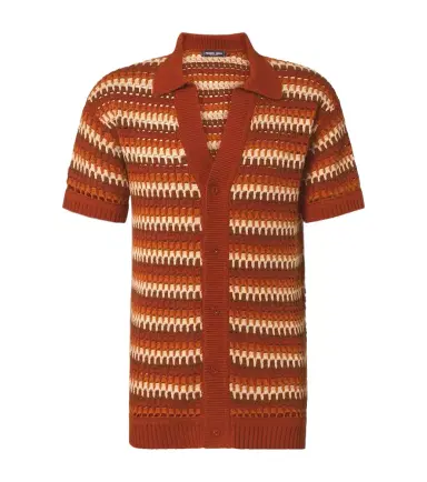 Frescobol Carioca Pinto crochet cotton shirt | Thumbnail 1