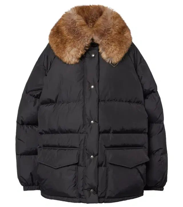 Prada Faux fur-trimmed down jacket