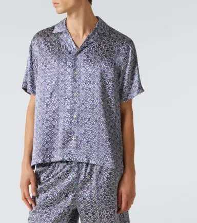 Frescobol Carioca Roberto printed silk bowling shirt | Thumbnail 4