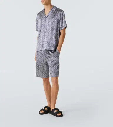 Frescobol Carioca Roberto printed silk bowling shirt | Thumbnail 5