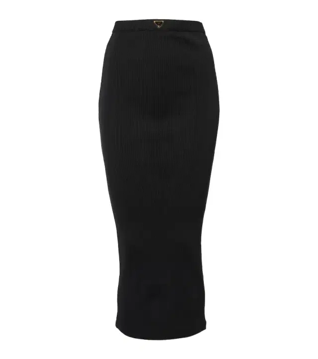 Knitted midi skirt