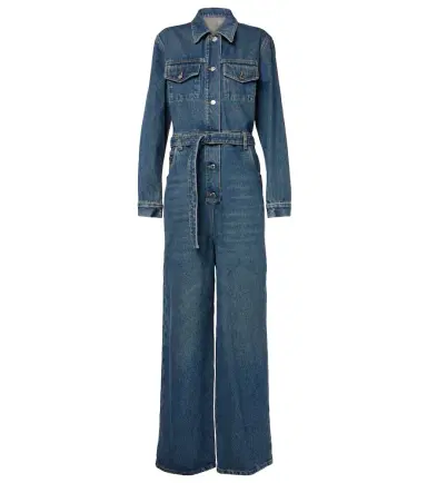 Prada Belted denim jumpsuit | Thumbnail 1 Prada Belted denim jumpsuit | Thumbnail 1