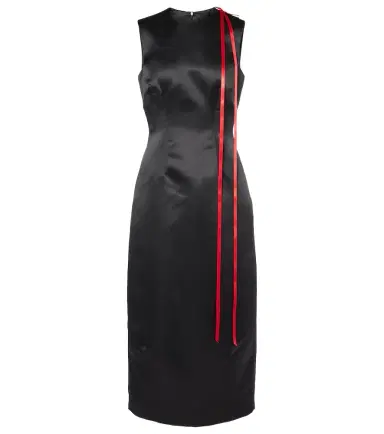 Simone Rocha Bow-detail satin midi dress | Thumbnail 1 Simone Rocha Bow-detail satin midi dress | Thumbnail 1