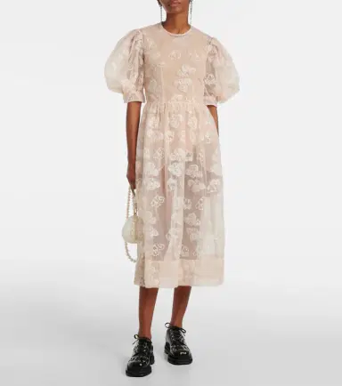 Simone Rocha Embroidered midi dress | Thumbnail 5