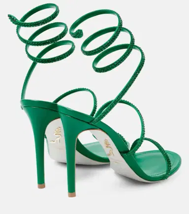 René Caovilla Cleo 105 embellished satin sandals | Thumbnail 2 René Caovilla Cleo 105 embellished satin sandals | Thumbnail 2