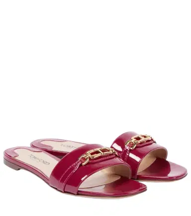 Tom Ford Whitney Stadium T patent leather slides | Thumbnail 1