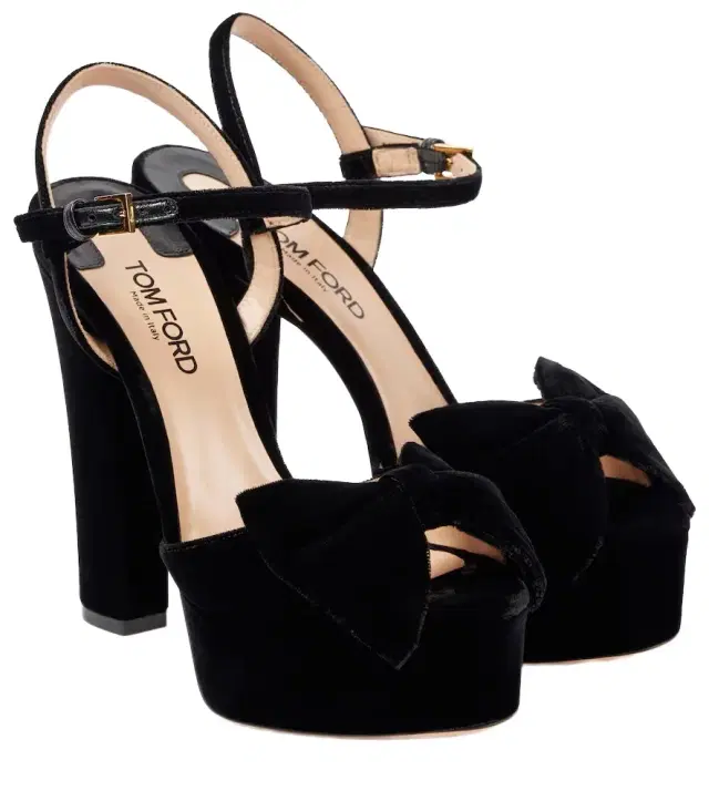 Tom Ford Brigitte 130 velvet platform sandals